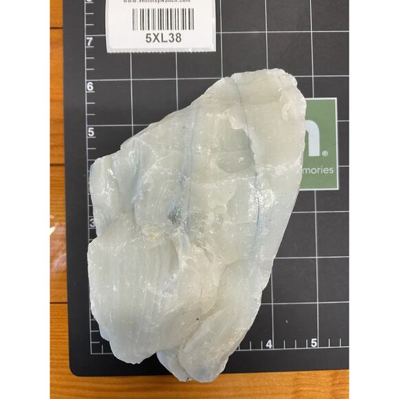 Satin Blue Opalescent Art Glass Cullet Slag Glass #5XL38 - Picture 7 of 7